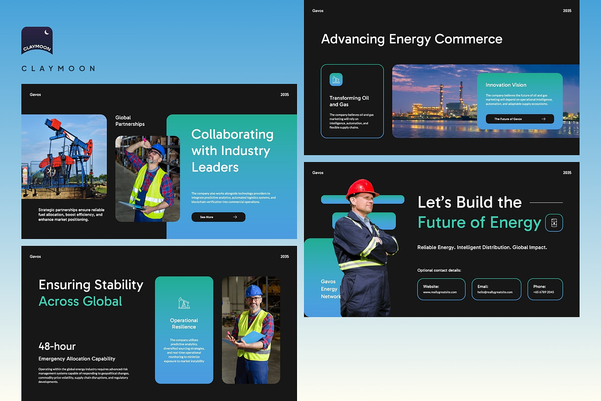 Oil and Gas Marketing, a Presentation Template by Claymoon Lab (Photo 7 of 7)