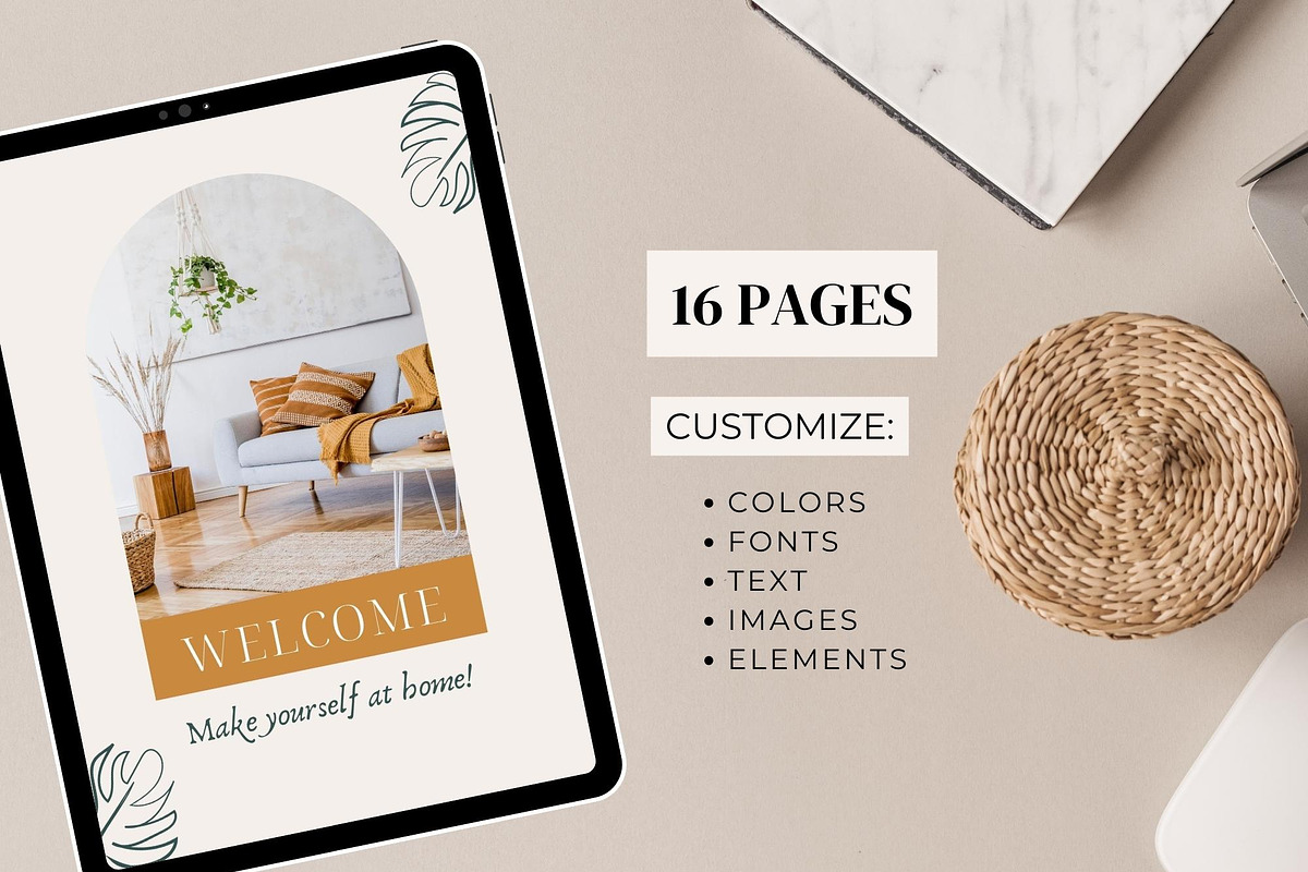 Airbnb Welcome Book Template | Canva, a Magazine Template by Ciera Design Templates (Photo 3 of 7)