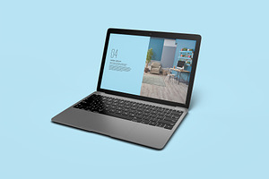 Laptop With Website Mockup 12 Views