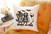Creepy Cute Raccoon Ghost Png, an Illustration by Sublimation Artist (Thumbnail 9 of 9)
