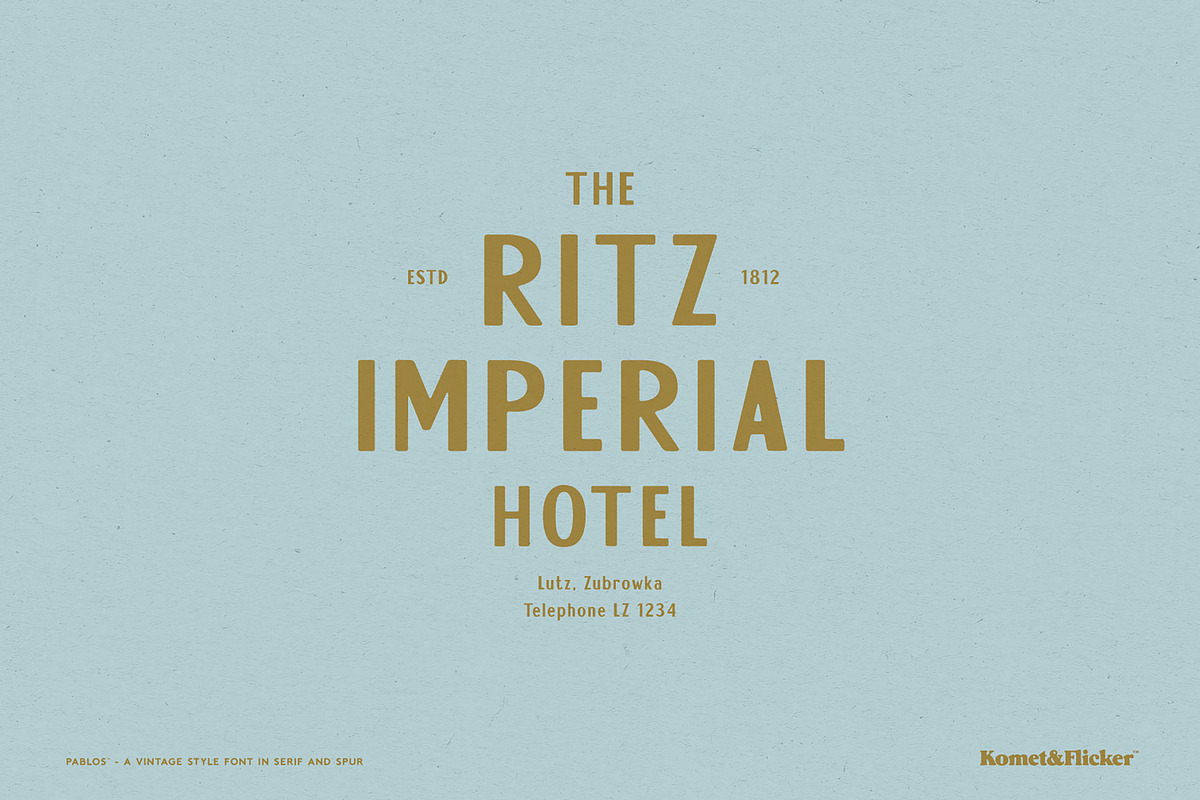 Pablos - Sans & Spur, a Sans Serif Font by Komet & Flicker (Photo 5 of 13)