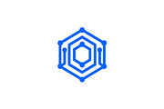 Modern Hexagon Tech Logo, a Branding & Logo Template by Vectorium Studio (Thumbnail 1 of 9)