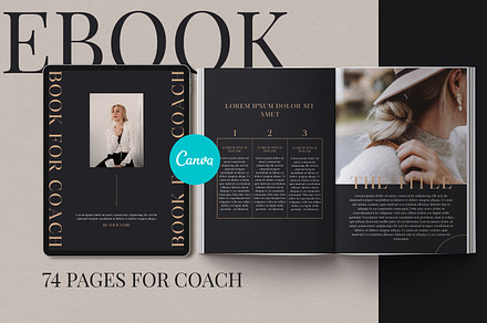 InstaCoach Ebook Template for Canva, a Magazine Template by Aesthetic Design Studio