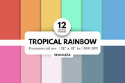 12 Tropical Rainbow Digital Papers, a Background Graphic by NorthWindPixels (Thumbnail 1 of 4)