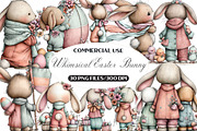 Whimsical Easter Bunny Back View Cli, an Illustration by Black Bird Studio (Thumbnail 1 of 6)