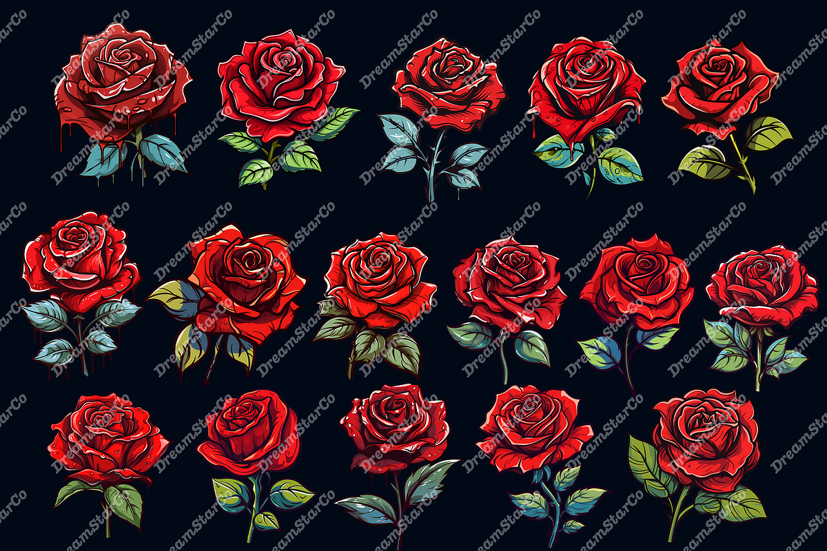 Red Rose clipart, an Object Graphic by DreamerStarCo (Photo 4 of 5)