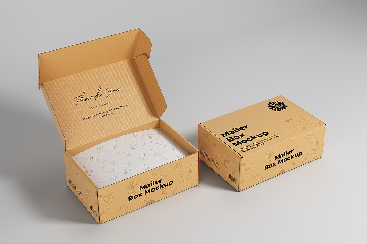 Mailer Box Mockup, a Packaging Mockup by graphicpages (Photo 9 of 9)