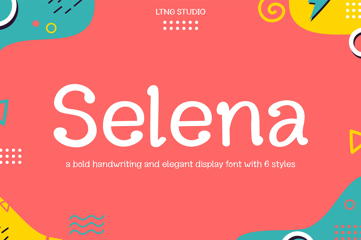 Selena Handwritten & Display Font, a Handwritten Font by LTNG STUDIO (Photo 1 of 10)
