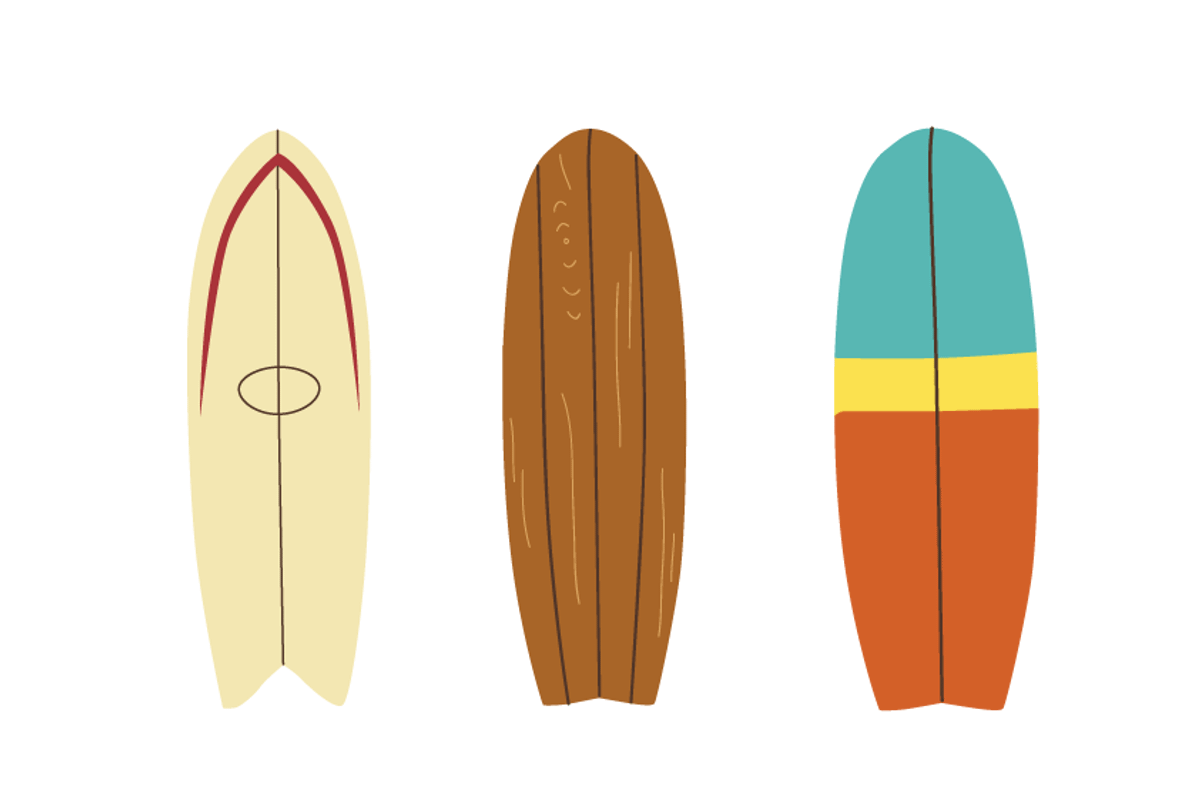 Retro Surfboards, a Sport Illustration by Go Rogue (Photo 2 of 3)