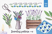 Watercolour Lavender Clip Art, a Decorative Illustration by natadanko (Thumbnail 4 of 4)