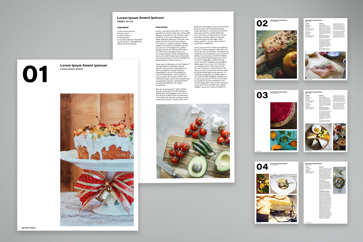 Recipe Sheets Collection, a Print Template by McLittle Stock (Photo 1 of 5)