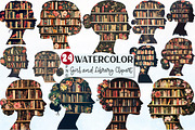 Book Girl and Library Sublimation, a Seasonal Illustration by Rose Art (Thumbnail 1 of 3)
