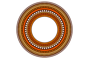 African Ethnic Round Ornament.