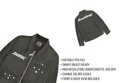 Vintage y2k Jacket Mockup PSD, a Hoody Mockup by std.badboy (Thumbnail 4 of 4)