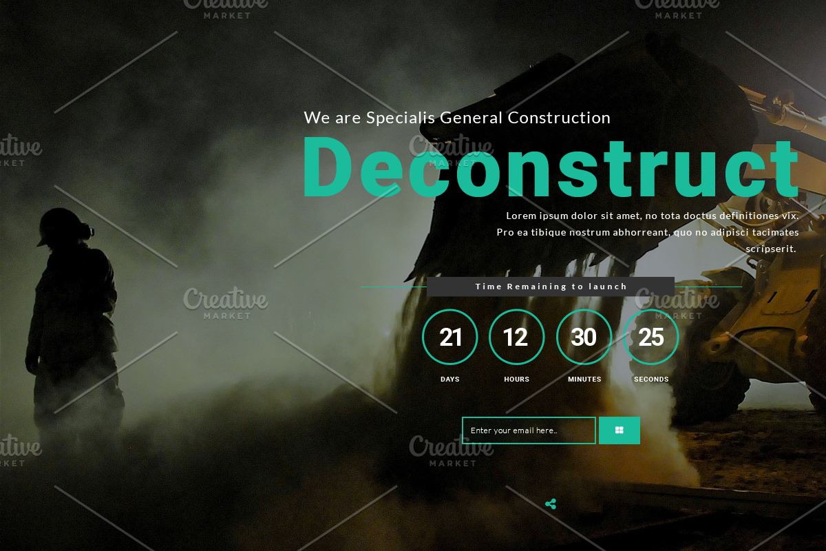 Deconstruct Coming Soon template, a Templates & Theme by Kayytechin Shop (Photo 5 of 5)