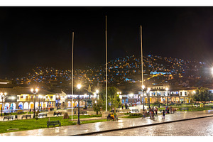 Central Square of Cusco in Peru, an Architecture Photo by Leonid Andronov