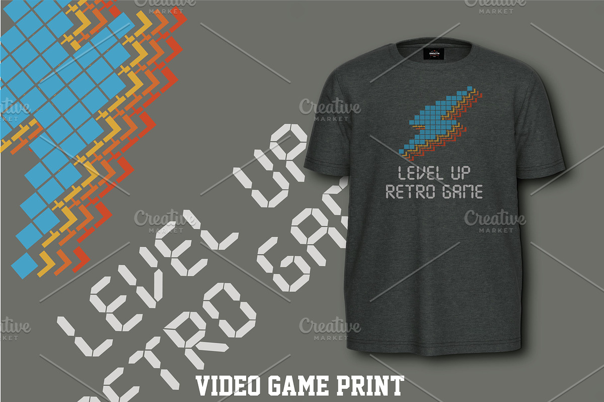 Retro video game print, an Education Illustration by swsctn (Photo 2 of 3)