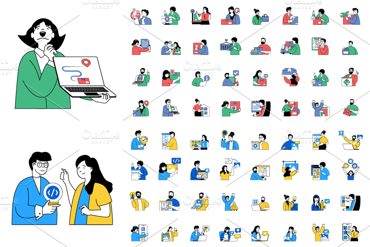 Bundle Flat Concept Illustrations, a Finance Illustration by alexdndz (Photo 5 of 16)