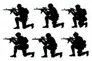 Army soldier silhouette designed, an Illustration by Amazin_art (Thumbnail 2 of 7)