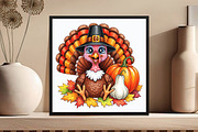 Thanksgiving Turkey Clipart, an Illustration by DreamCafeArt (Thumbnail 3 of 7)