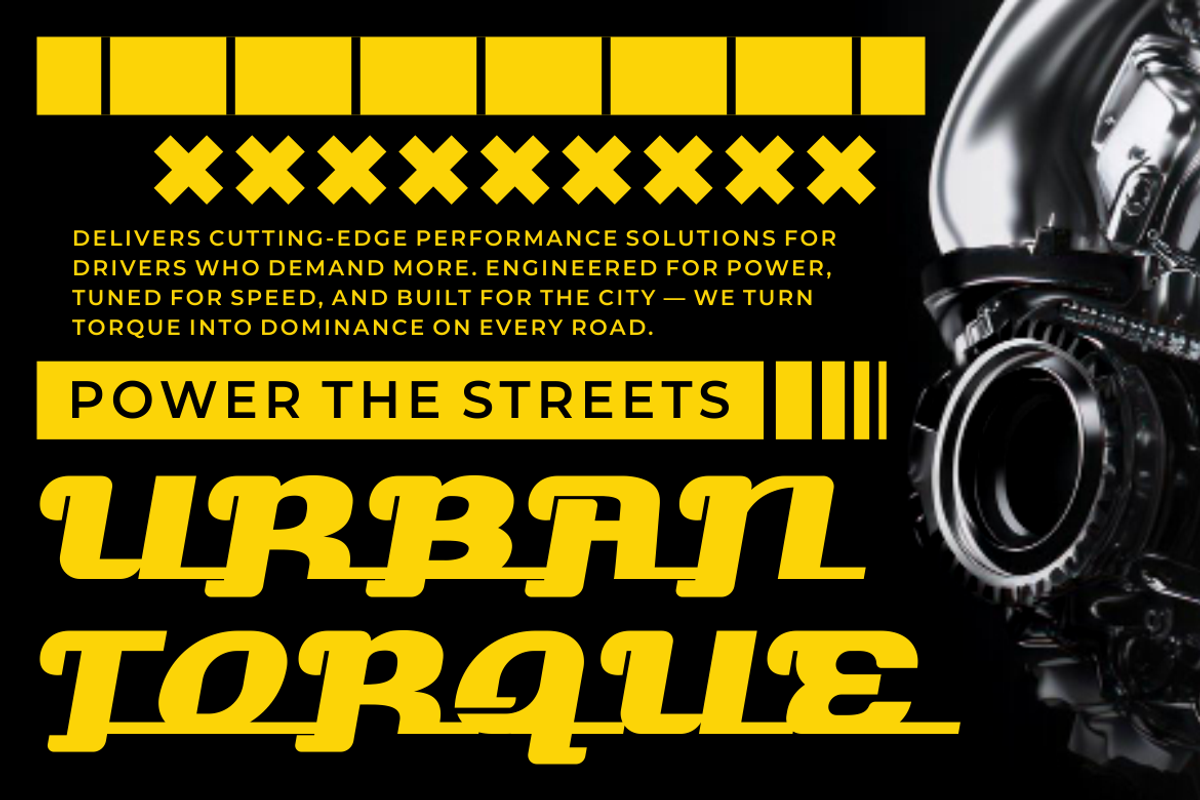 Turbo Strike Race Font, a Font by PutraCetol Studio (Photo 3 of 6)