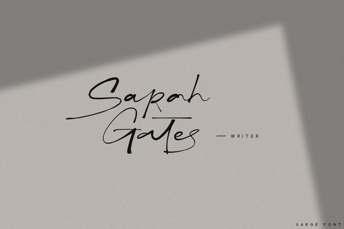 Sarge Font, a Script Font by vuuuds (Photo 3 of 10)