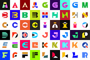 Abstract logos with letters, a Graphic by NataliiaVolyk (Thumbnail 2 of 4)