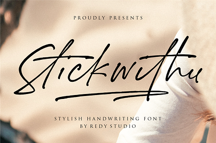 Stickwithu – Handwritten Font, a Script Font by RedyStudio