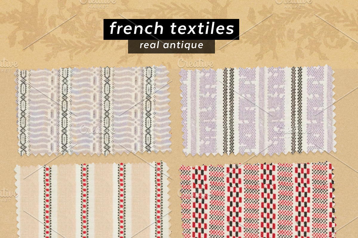 Antique French Textile Patterns, a Pattern Graphic by ISEEYOUPATTERN (Photo 5 of 5)