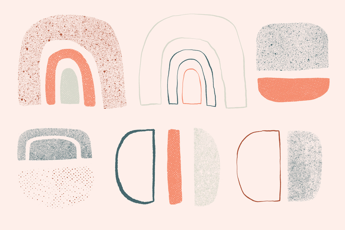 Abstract Halftone Textured Shapes, an Object Graphic by Ramona Schratt (Photo 5 of 11)