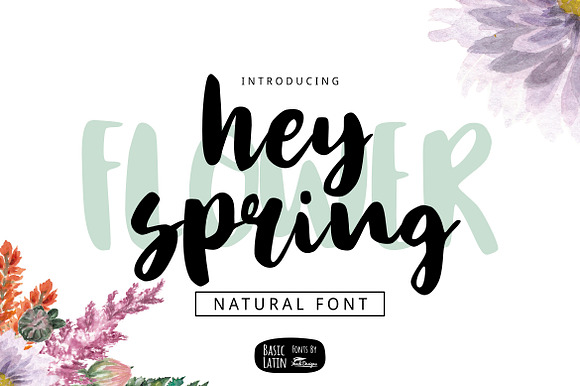Hey Spring Brush Font preview 6