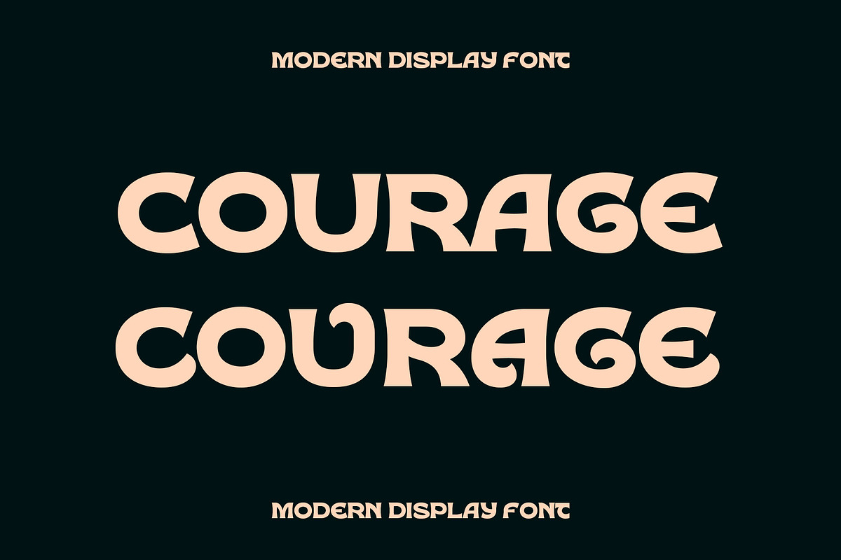 COURAGE DISPLAY FONT, a Font by INKSUN™ (Photo 1 of 5)