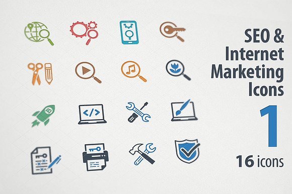 Seo Internet Marketing Icons 1