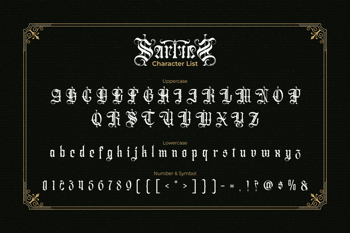 Vighty - Blackletter Font, a Blackletter Font by Sronstudio (Photo 8 of 9)