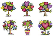 Whimsical Valentines Day Heart Tree, an Illustration by CreationArt (Thumbnail 2 of 7)