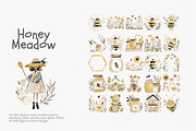 Honey meadow clipart bundle, a Decorative Illustration by Patishop Art (Thumbnail 6 of 11)