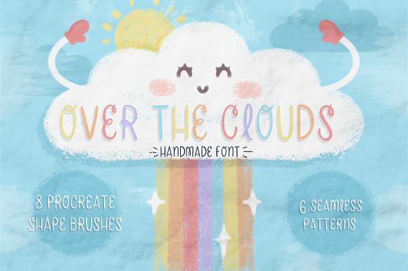 Over The Clouds - Font and Brushes preview 8