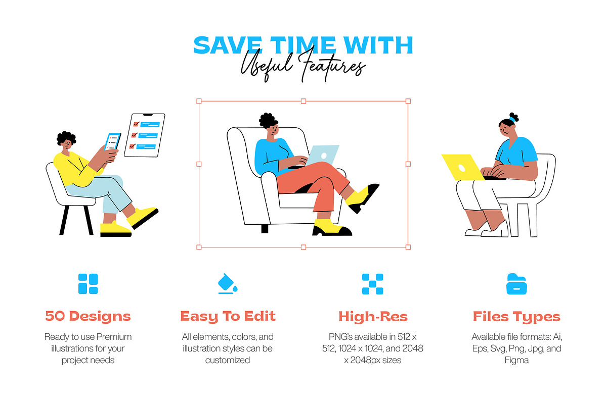 Freelancer Illustration Art Set, a Work Illustration by Vectors Market (Photo 2 of 8)