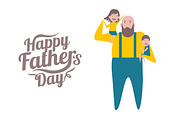Happy father's day illustration, a Background Graphic by Foxyard studio (Thumbnail 4 of 4)