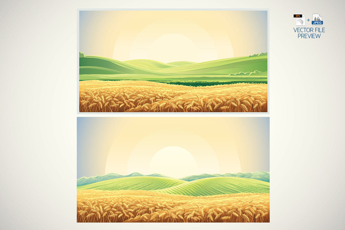 Rural landscape with wheat field, a Food Illustration by Countryside life (Photo 4 of 8)