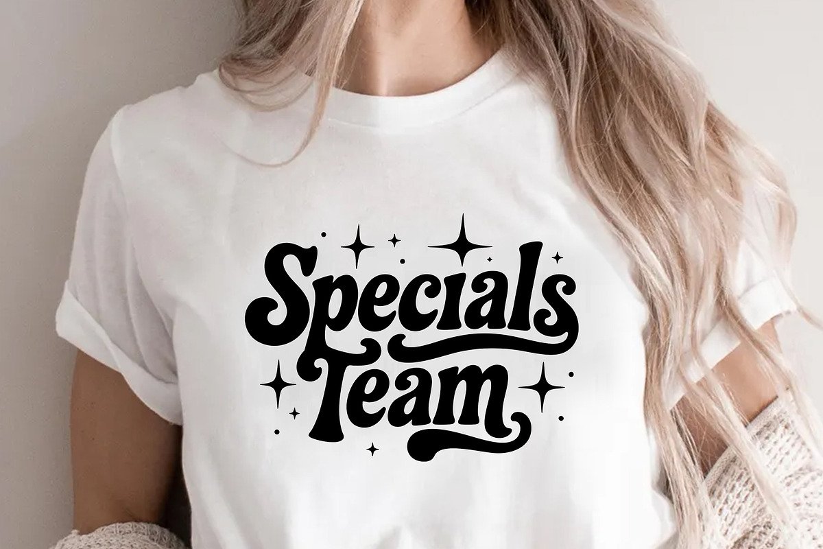 Specials Team Groovy Retro Typograph, an Object Graphic by Star Graphic Design (Photo 4 of 12)