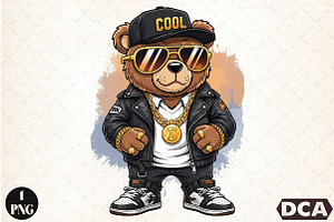 Hip Hop Bear Png, Funny, an Illustration by DreamCafeArt