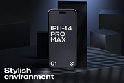 iPhone 14 Pro Max Bundle - 21 Mockup, an iPhone Mockup by 360 Mockups (Thumbnail 5 of 13)