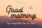 Vinyl Friends Nostalgic Logo Script, a Script Font by Struvictory.art (Thumbnail 7 of 8)