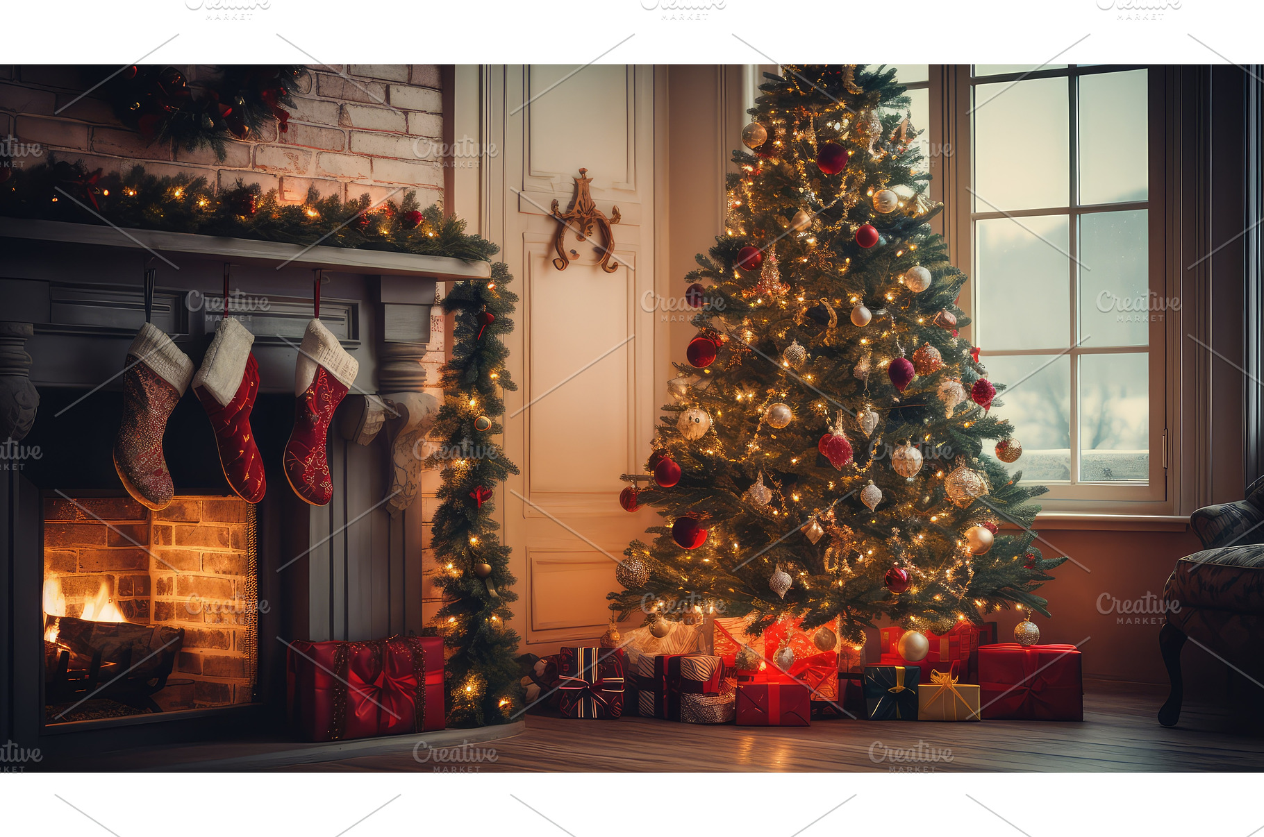 lights christmas tree ai generated, a Holiday Photo by pikepicture