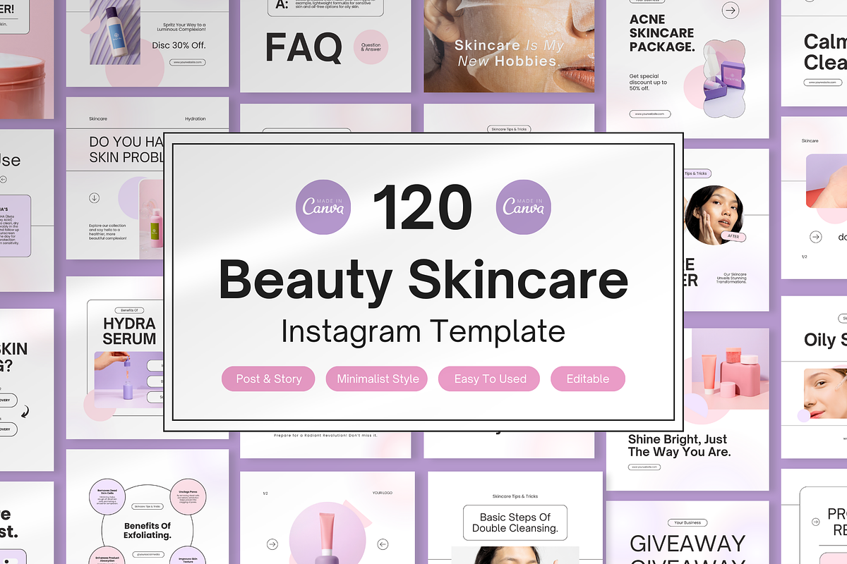 120 Beauty Instagram Template, a Social Media Template by Branding Victory STD (Photo 1 of 10)