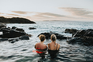 Beautiful girls in a Rock Pool
