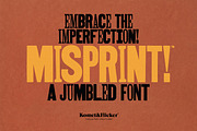 MISPRINT! - A Jumbled Woodtype Font, a Font by Komet & Flicker (Thumbnail 1 of 15)