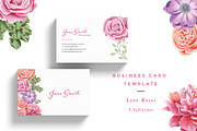 Love Roses Business Card, a Business Card Template by Nordic.Arg (Thumbnail 2 of 2)