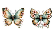 Whimsical Spring Butterfly Clipart, an Illustration by SinaCreation (Thumbnail 10 of 11)